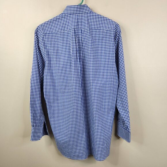 Gitman Bros Long Sleeve Gingham Plaid Single Pocket Button Down Shirt 15-32 - Picture 6 of 6